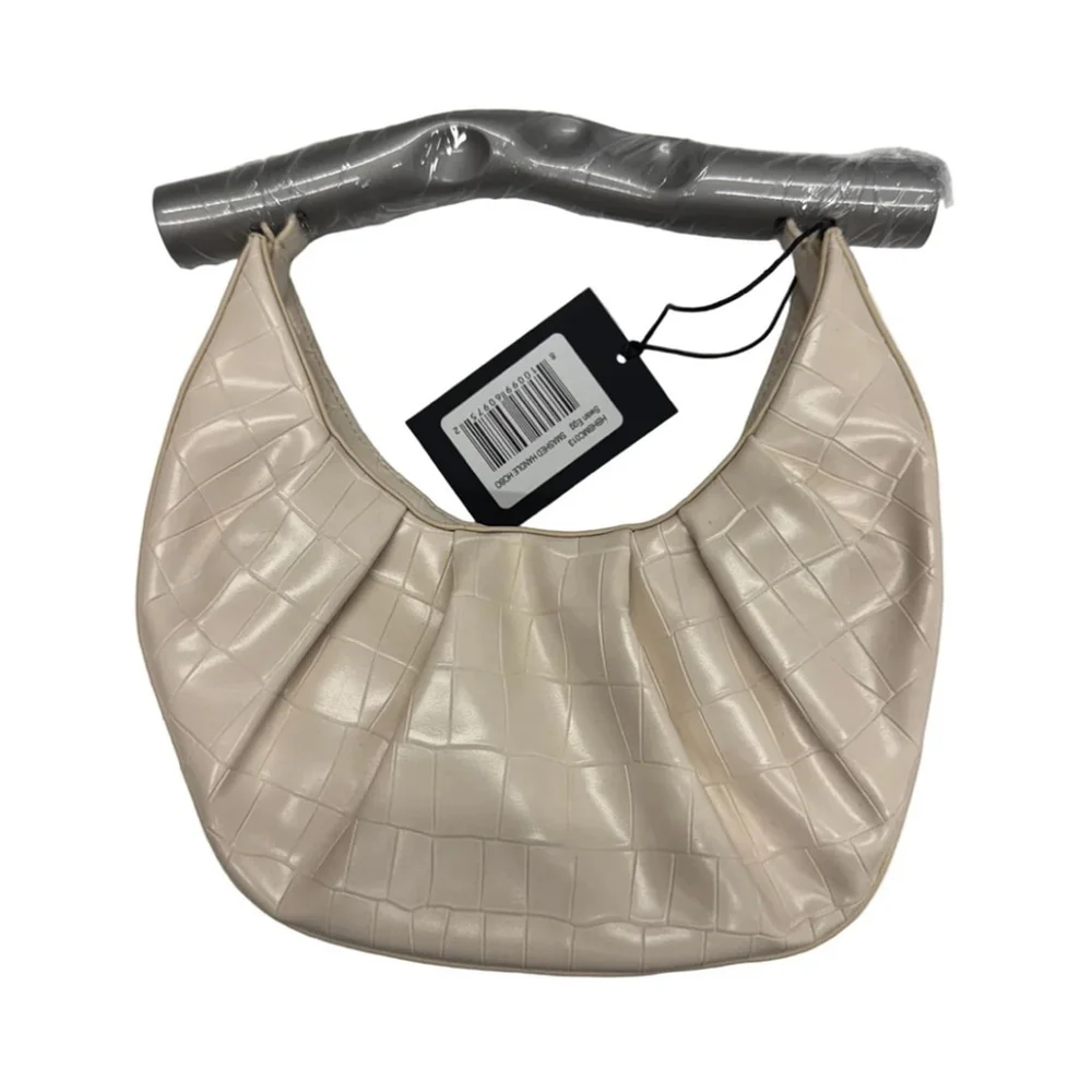 NWT Puppets and Puppets Smashed Handle Hobo Bag In Swan Egg